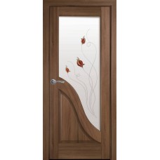 Двери Амата (Золотая ольха, стекло сатин и рисунок Р1)