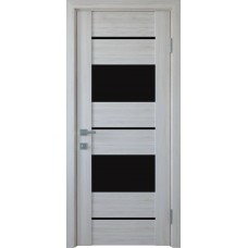 Двери Аскона (Ясень new, стекло черное)