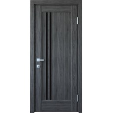 Двери Делла (Grey new, стекло черное)