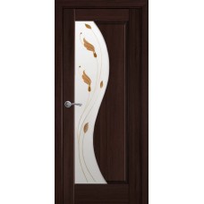 Двери Эскада (Каштан, стекло сатин и рисунок Р1)