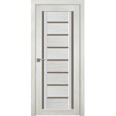 Двери Флоренция С2 (Жемчуг белый, стекло бронза)