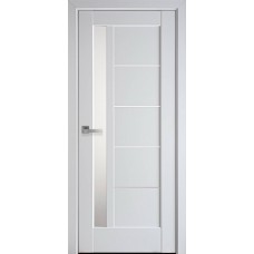 Двери Грета (Белый матовый, стекло сатин)