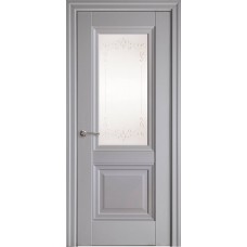 Двери Имидж (Серая Пастель, стекло сатин и рисунок Р2)