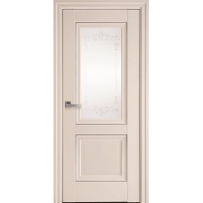 Двери Имидж (Магнолия, стекло сатин, молдинг и рисунок Р2)