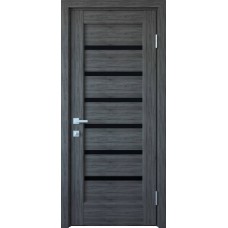 Двери Линнея (Grey new, стекло черное)