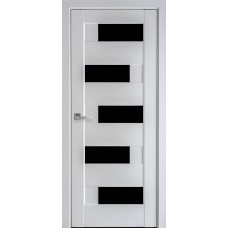 Двери Пиана (Арктик мат, стекло черное)