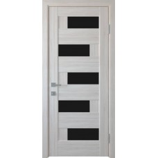 Двери Пиана (Ясень new, стекло черное)