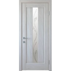 Двери Премьера (Ясень new, стекло сатин и рисунок Р2)
