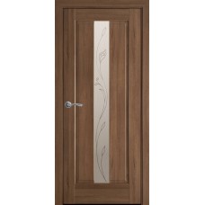 Двери Премьера (Золотая ольха, стекло сатин и рисунок Р2)