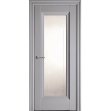 Двери Престиж (Серая Пастель, стекло сатин и рисунок Р2)