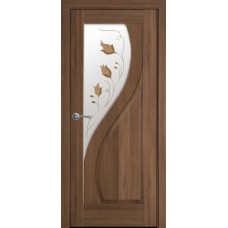 Двери Прима (Золотая ольха, стекло сатин и рисунок Р1)