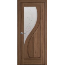 Двери Прима (Золотая ольха, стекло сатин и рисунок Р2)