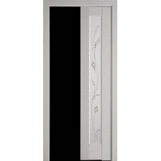 Двери Рада (Патина серая, стекло сатин и рисунок Р3)