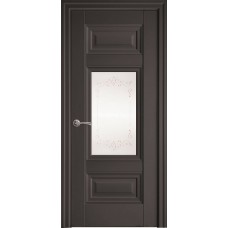 Двери Шарм (Антрацит, стекло сатин и рисунок Р2)