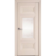 Двери Шарм (Магнолия, стекло сатин и рисунок Р2)