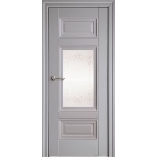 Двери Шарм (Серая Пастель, стекло сатин и рисунок Р2)