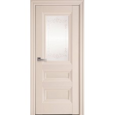 Двери Статус (Магнолия, стекло сатин и рисунок Р2)