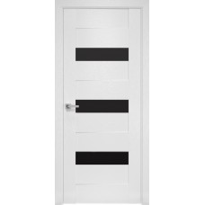 Двери Вена (Х-Белый, стекло черное)
