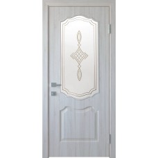 Двери Вензель (Ясень new, стекло сатин и рисунок Р1)