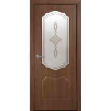 Двери Вензель (Золотая ольха, стекло сатин и рисунок Р1)