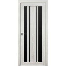 Двери Верона С2 (Жемчуг белый, стекло черное)