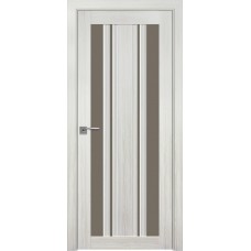 Двери Верона С2 (Жемчуг белый, стекло бронза)