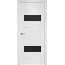 Двери Женева (Х-Белый, стекло черное)