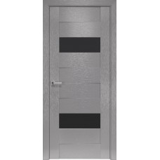 Двери Женева (Х-Хром, стекло черное)